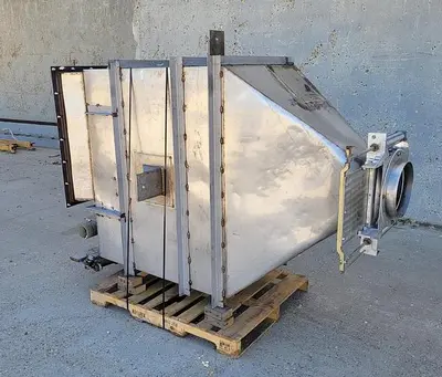 Hopper, 50 CF, S/st, 51" x 30" x 72", Cone Bottom, B #S744199