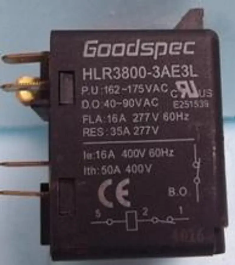 QTY. 1. GOODSPEC HLR3800-3AE3L P.U.: 162~175VAC D....
