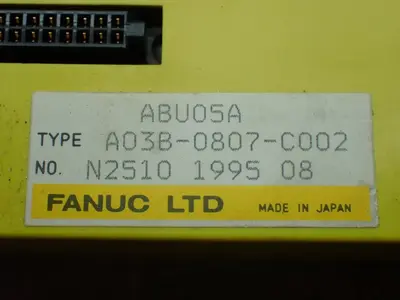 Used FANUC A03B0807C002 I/O Boards & Replacement Parts Ohio US | HGR 24 #885653