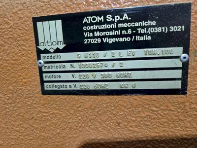 Used ATOM S 6110 / 2 L EV Die Cutting Presses Ohio US | G-2000, Inc. #1334451