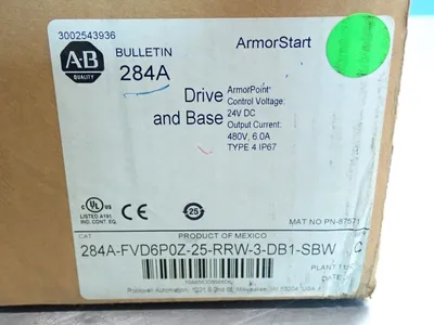 New | in-Stock ALLEN BRADLEY 284AFVD6P0Z25RRW3DB1SBW Motor Controllers Ohio US | HGR 24 #1064880