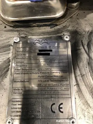 USED ALFA LAVAL LAPX 404SGP-31G/CG