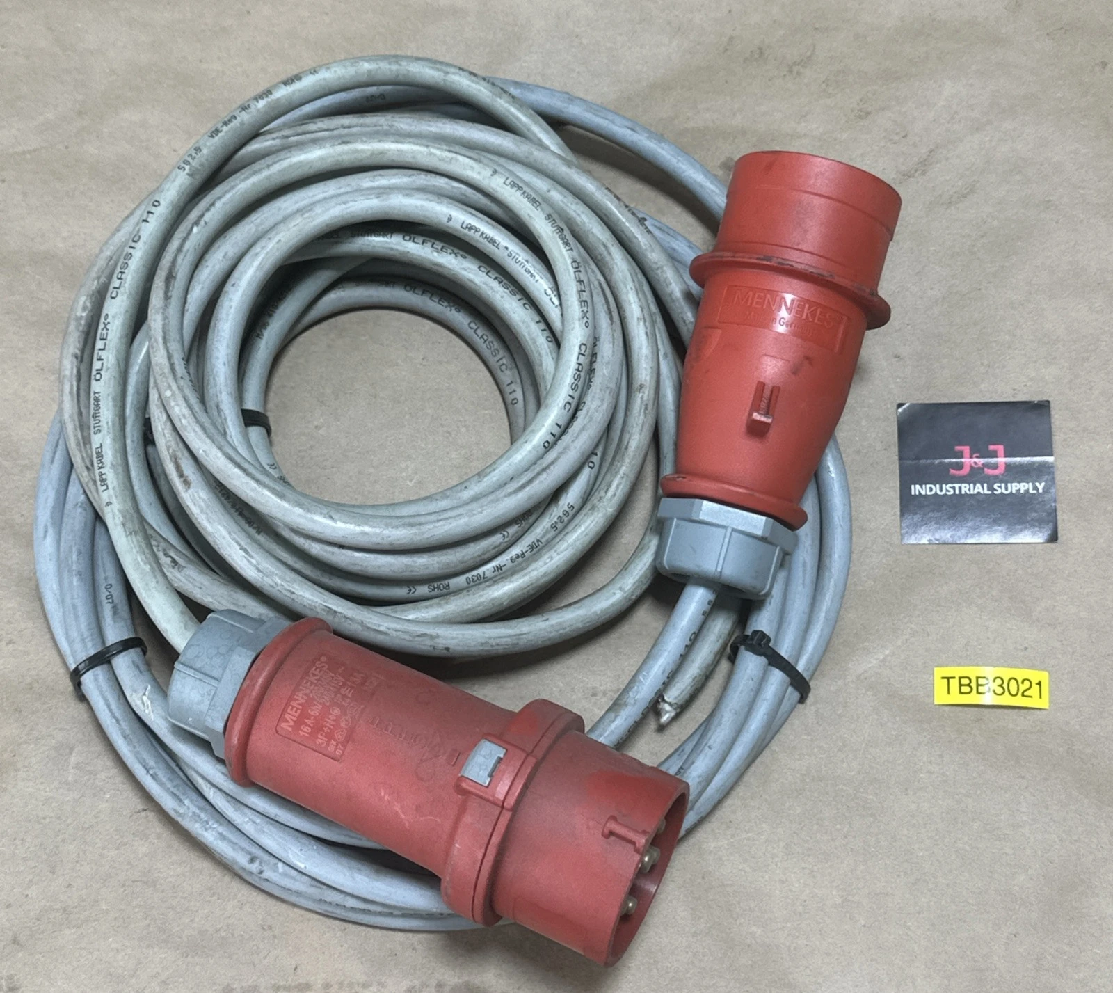(2) MENNEKES 16A-6h - TYP 3 Industrial Plug (3P + N) IP44 200/346V 240/415V