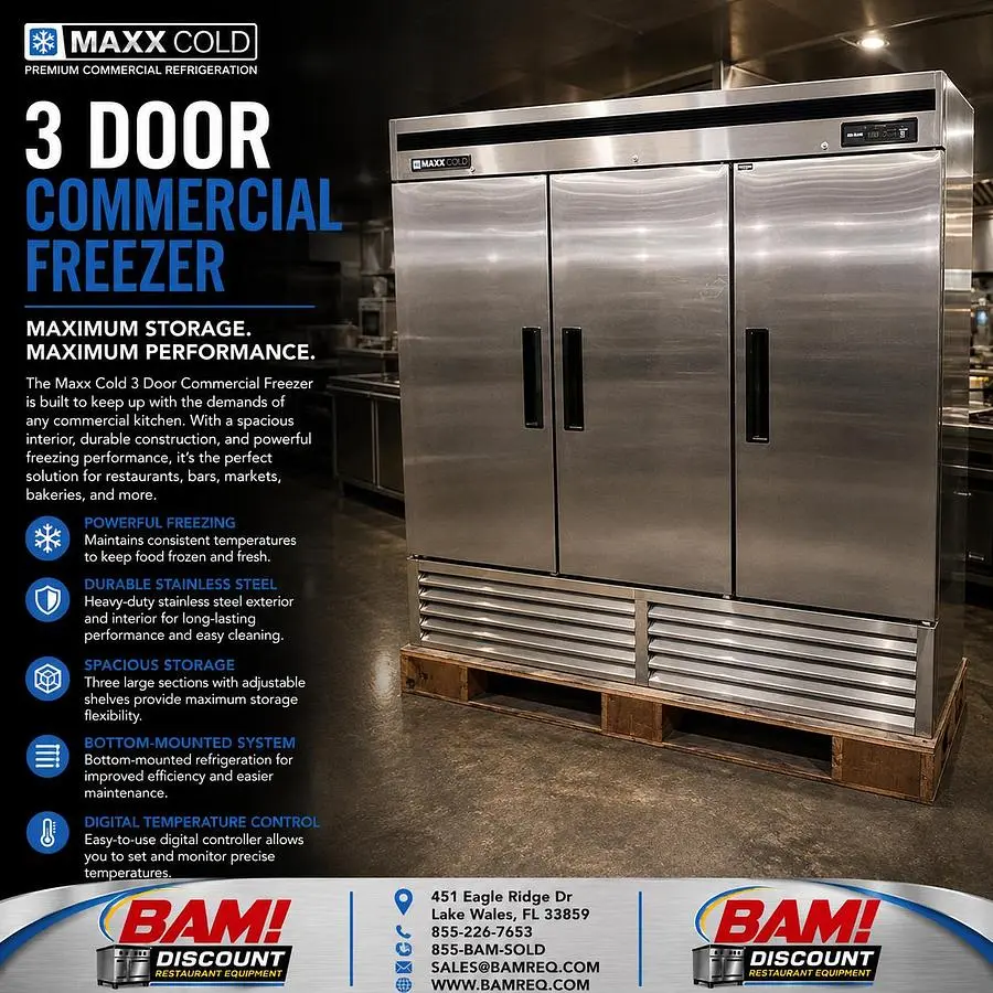 Used MAXX COLD MCF-72FDHC Freezers Florida US | BAM Discount Restaurant Equipment #1393600