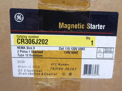 General Electric CR306J202 Size 0 Enclosed Magnetic Starter 2HP 120V Coil New NIB