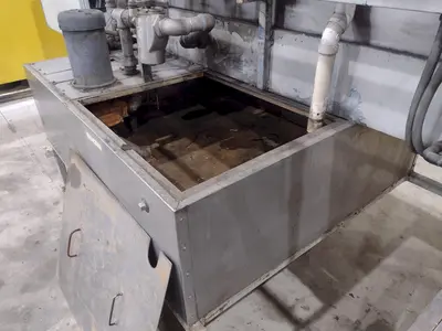 3 STAGE X 12" WIDE FLO-MATIC MODEL #C20-2-1BELT CONVEYOR STAINLESS STEEL HEATED PARTS WASHER: STOCK #17034