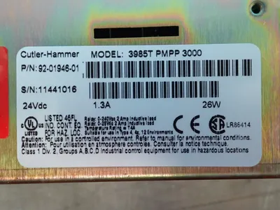 New | in-Stock CUTLERHAMMER 398ST PMPP3000 Automation Control (HMI) Ohio US | HGR 24 #798782