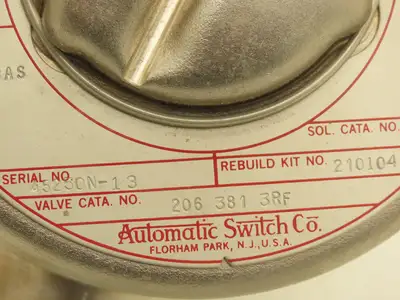 Asco Red Hat 206 381 3RF Pneumatic Brass Solenoid Valve 1/2"NPT 125VDC 150PSI