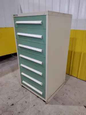 7 DRAWER VIDMAR INDUSTRIAL STORAGE CABINET 30" X 27.5" X 59": STOCK  #21502 (24 AVAILABLE)