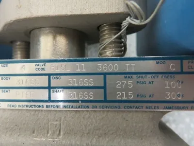 Neles Jamesbury Wafer-Sphere Valve 4"-150