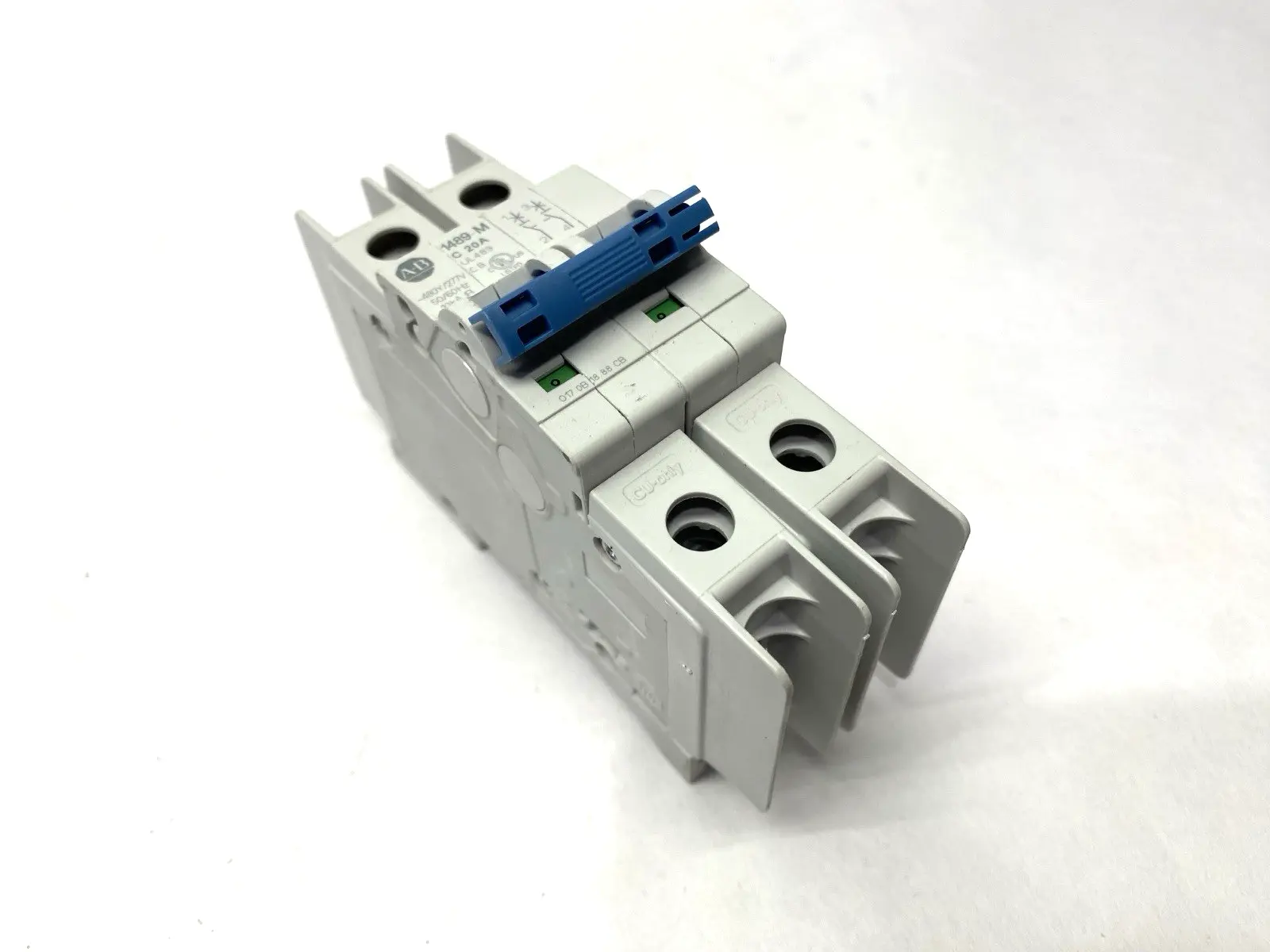 USED ALLEN-BRADLEY SER. D MINIATURE CIRCUIT BREAKER 2 POLE 20A 480Y/277V