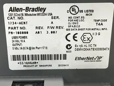 USED ALLEN BRADLEY 1734-AENT SER A
