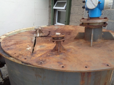 1800 L GRP Poly Prop lined Vertical Enclosed Tank