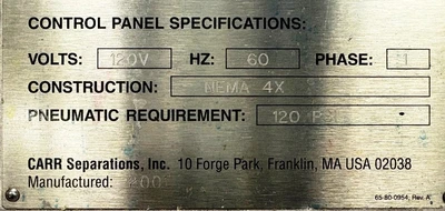 Carr P-18 Powerfuge Separation System, Titanium.
