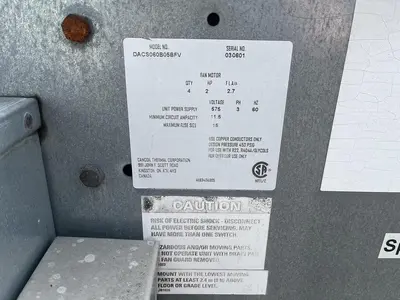 USED CANCOIL THERMAL CORPORATION DACS060B05BFV