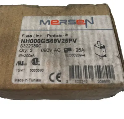 NEW MERSEN FERRAZ SHAWMUT NH000GS69V25PV PROTISTOR 690V 25A QTY 3