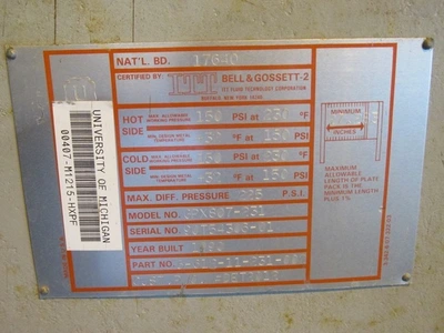 Used _UNKNOWN_ _UNKNOWN_ Plate Exchangers Ohio US | Federal Equipment Company #1553227