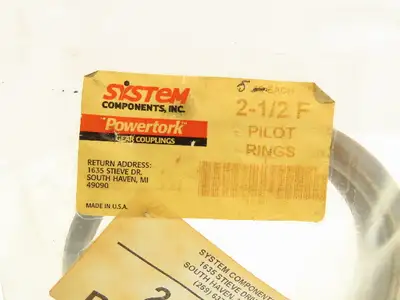 System Components Powertork 2-1/2F Gear Coupling Pilot Ring 5.75" OD  Lot of 5