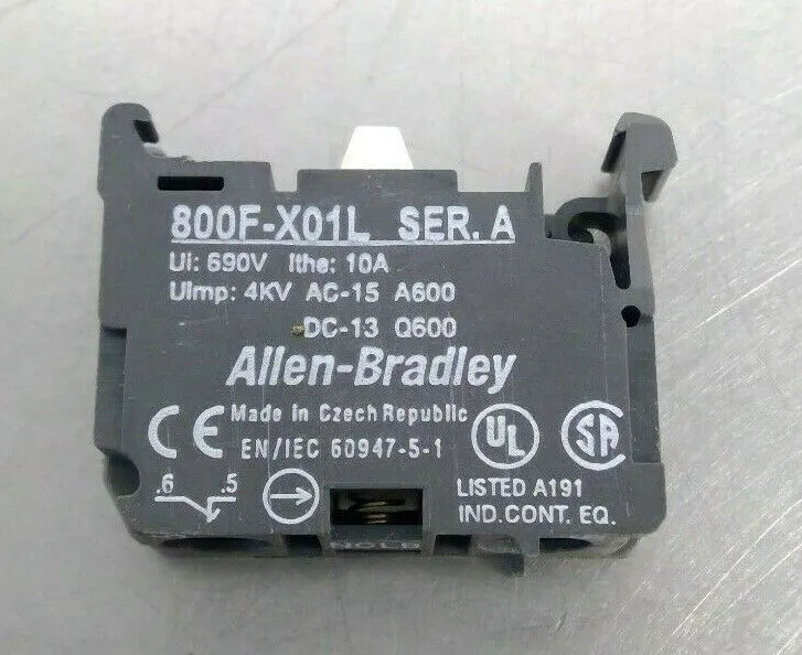 Allen-Bradley - 800F-X01L Series A - Contact Block 4D