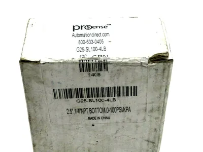 NEW SEALED AUTOMATION DIRECT G25-SL100-4LB PRESSURE GAUGE G25SL1004LB