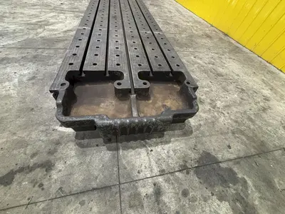 24' X 4' HEAVY DUTY T-SLOTTED PLANER MILL TABLE / FLOOR PLATE: STOCK #23014