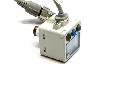 USED SMC DIGITAL PRESSURE SWITCH, 145PSI, PNP 80MA OUT, 12-24VDC