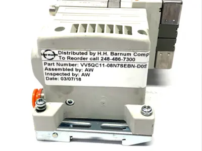 VV5QC11-08N7SEBN-D0S | SMC  Solenoid Valve Manifold 5-Valves, 8-Station VQC1400N-51 - Used