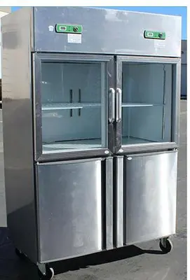 47" Half Door Dual Temperature Freezer Refrigerator commercial combination