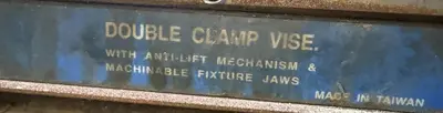 6" LOCKWELL MODEL TLD-60 DOUBLE CLAMP VISE, WITH ANTI-LIFT MECHANISM: YOBRO #25059