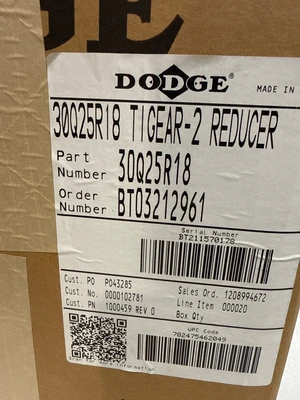 New | in-Stock DODGE 30Q25R18 Speed Reducers Kentucky US | Industrial Parts R Us Inc. #718038