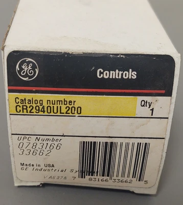New | in-Stock GENERAL ELECTRIC CR2940UL200 Switch Parts Kentucky US | Edwards Industrial Repair #1016404