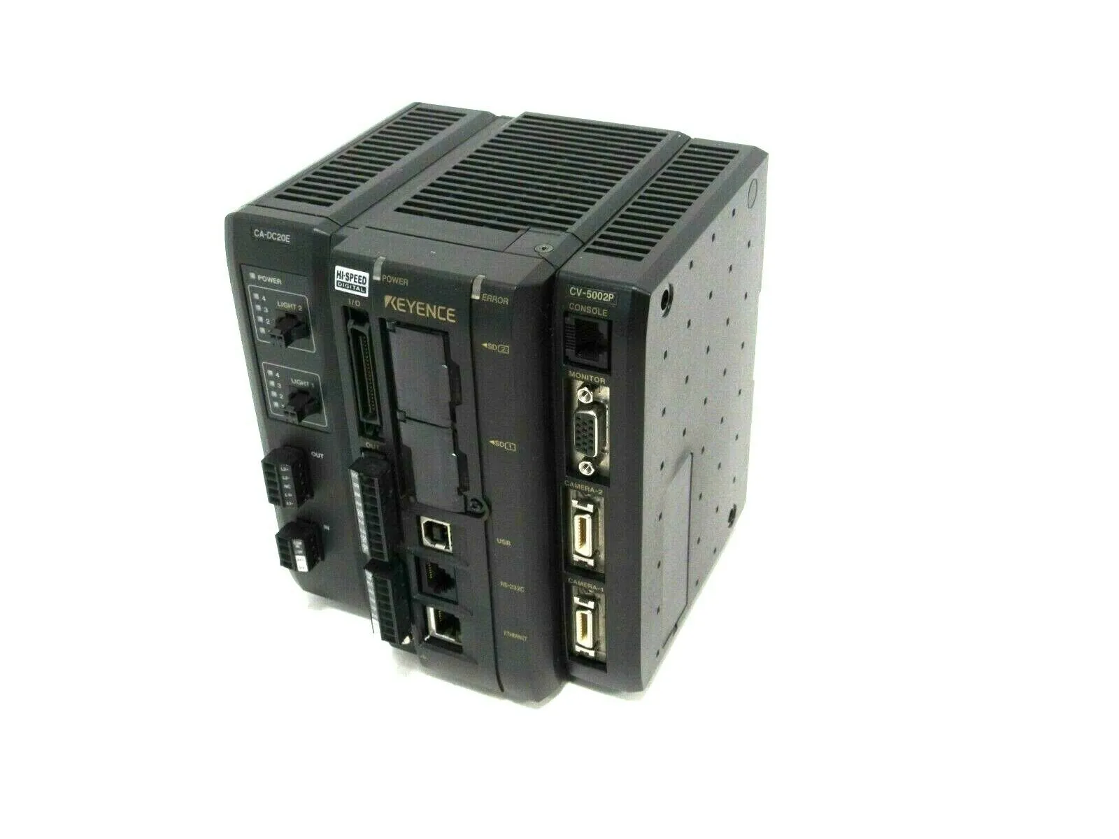 USED KEYENCE CV-5002P DIGITAL IMAGE SENSOR CONTROLLER CA-DC20E CV5002P