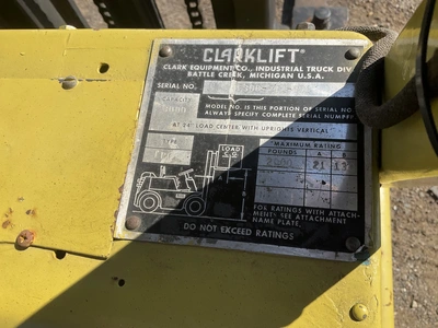 Used CLARK F30B Liquid Propane Forklifts Michigan US | Miedema Asset Management Group #1324099