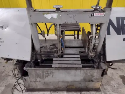 22" X 32" W.F. WELLS HORIZONTAL BANDSAW. STOCK #0133025