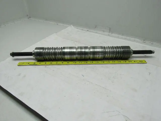 Aluminum Belt Drive Conveyor Roller 2-3/8"x 17"L W/3/4" Shaft 25-5/8" OAL