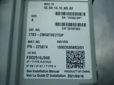 Used ALLENBRADLEY 1783ZMS8T8E2TGP Relays & Switches | HGR 24 #739146