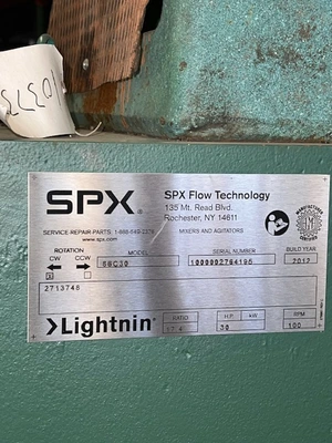 SPX Top Mount Agitator Model 86C30 Ratio 17.4 Rated 30 HP