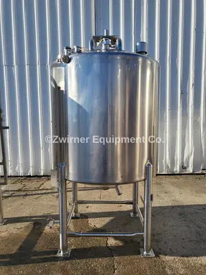 Feldmeier 500 Gallon Stainless Steel Single Shell Mix Tank, Dome Top, Cone Bottom