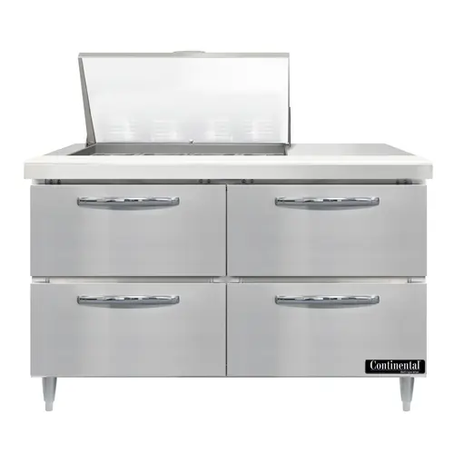 Continental D48N12M-D 48" Designer Line Sandwich/salad Prep Table W/ Refrigerated Base, 115v