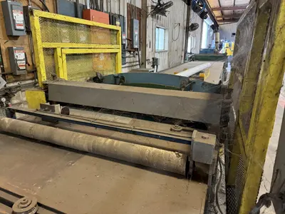 48” WIDE CUT-TO-LENGTH LINE: FAMCO SHEAR WITH FEED ROLL & AMS CONTROLS: STOCK #23384