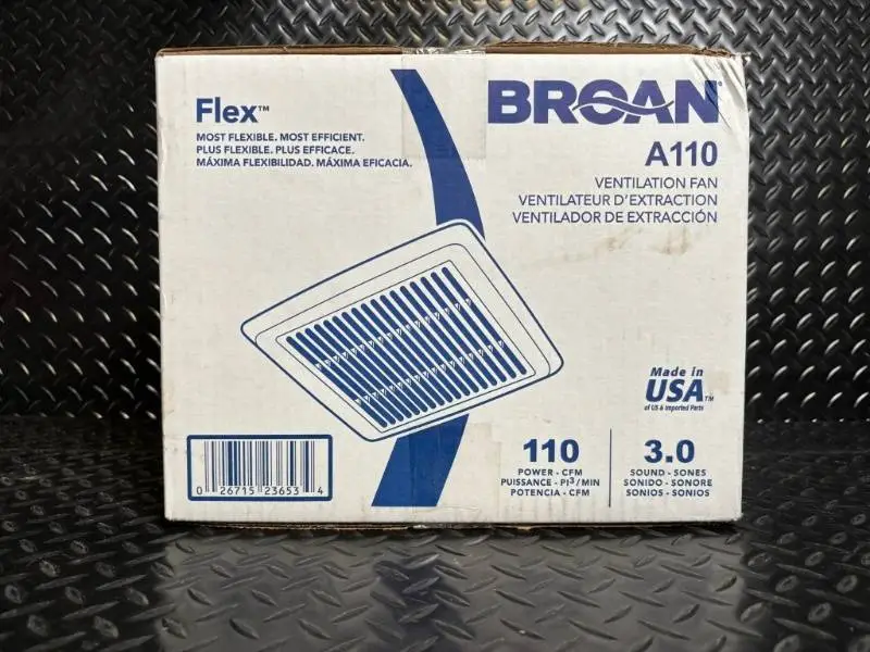 Broan A110 Ventilation Fan - 110 CFM, 3.0 Sones