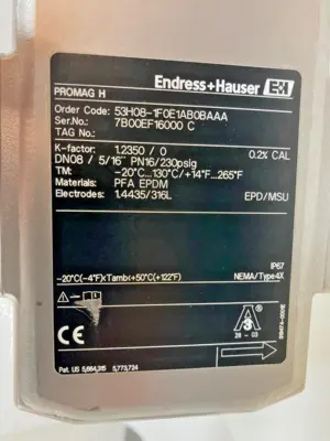 USED Endress + Hauser Promag H