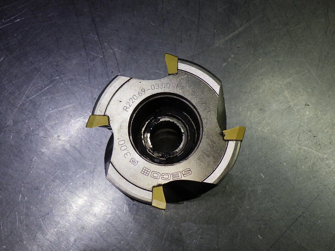 SECO 3" 4 Flute Milling Cutter Body/Head R220.69-03.00-RE-18.4AN (LOC3120A)