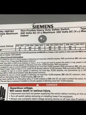 USED SIEMENS HNF361 VBII