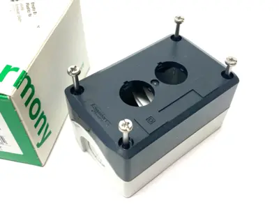 USED SCHNEIDER ELECTRIC HARMONY CONTROL BOX ENCLOSURE 2-HOLE