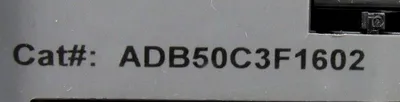USED GENERAL ELECTRIC ADB50C3F1602 MICROVERSATRIP PLUS UNIT 1600A-800A