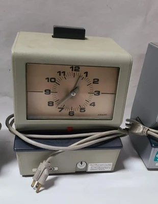 Lot of 4 Pcs AMANO 3609 SERIES 3500/3600 VINTAGE TIME CLOCK Recorder Punch