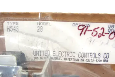 NEW UNITED ELECTRIC H54S-28 PRESSURE SWITCH H54S H54S28