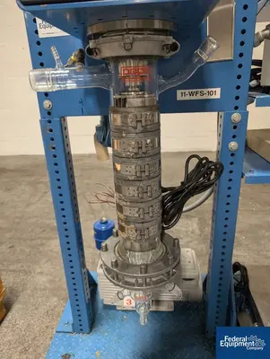 USED Pope Scientific 1.16 Sq Ft Pope Wiped Film Evaporator Still, S/S and Glass