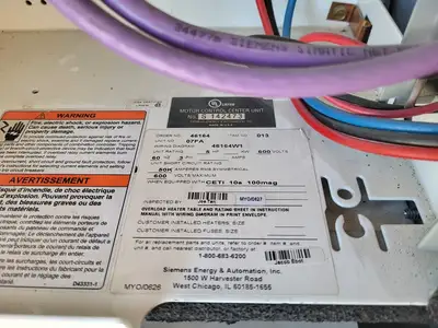 Full Voltage Non-Reversing MCC Bucket Size 1